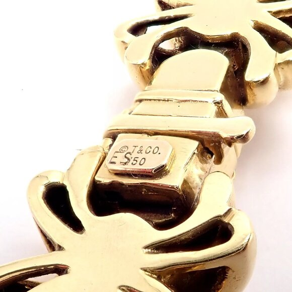 Vintage! Tiffany & Co. 18k Yellow Gold Large X Classic Signature Necklace - Picture 6 of 12